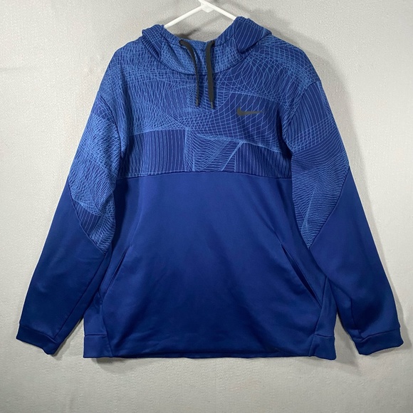 Nike Dri Fit Pullover Hoodie Sweatshirt Blue Mens Size 3XL - Picture 1 of 8